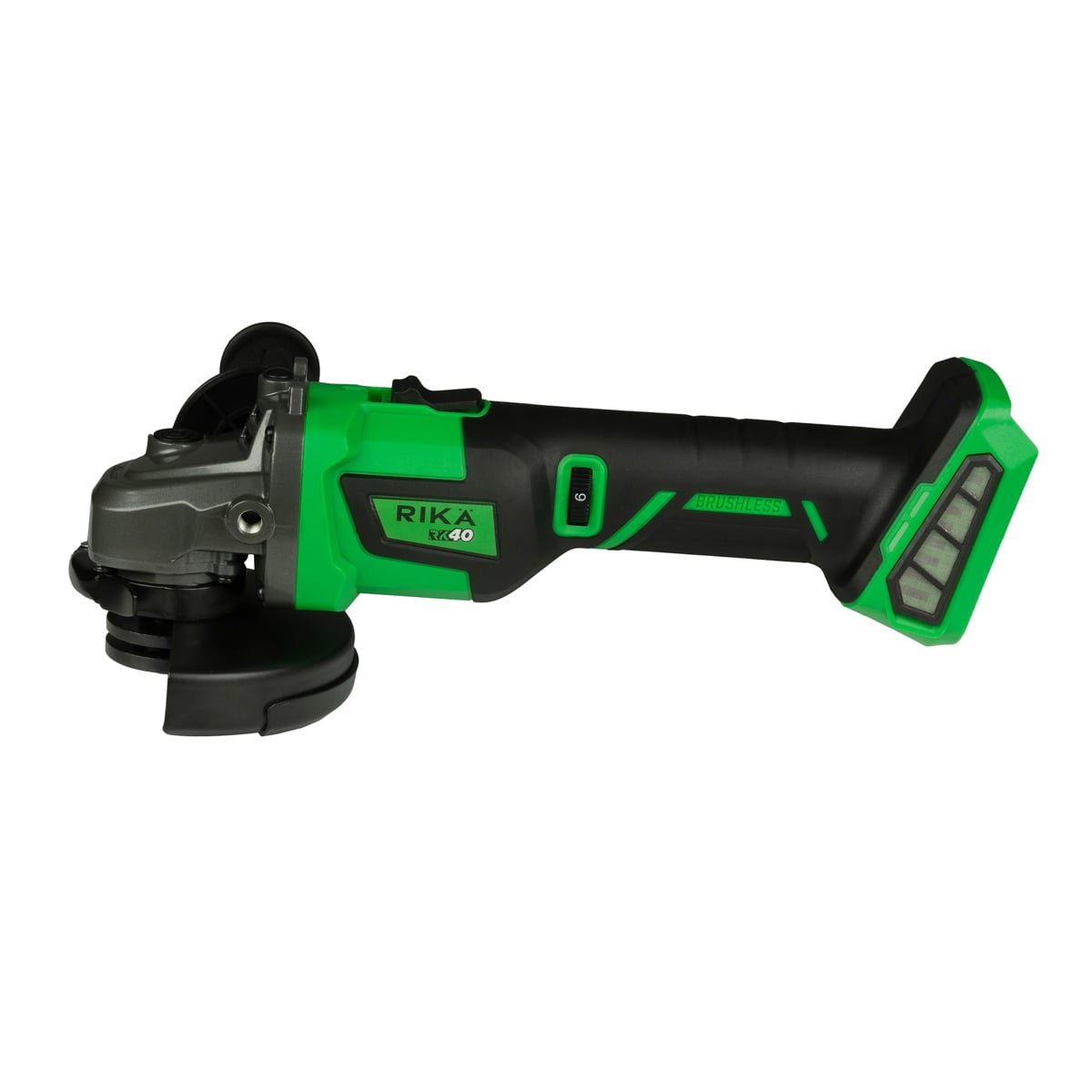 Rikä RK40 40V 115mm (4.5in) Cordless Braking Angle Grinder | Brushless Motor | Body Only
